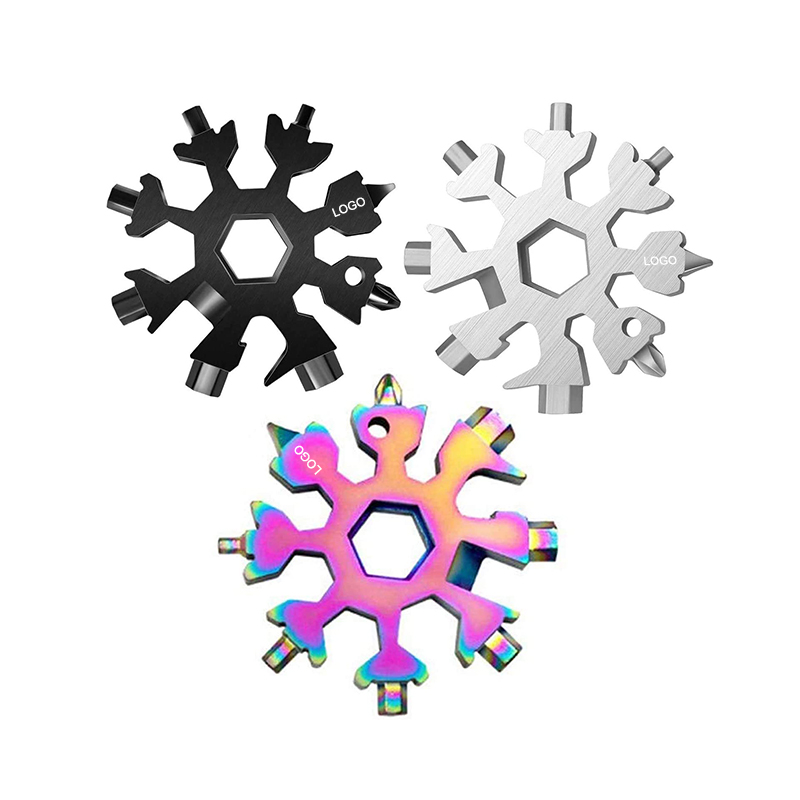 18-in-1 Snowflake Multi Tool W/ Bottle Opener Screwdriver Kit 
