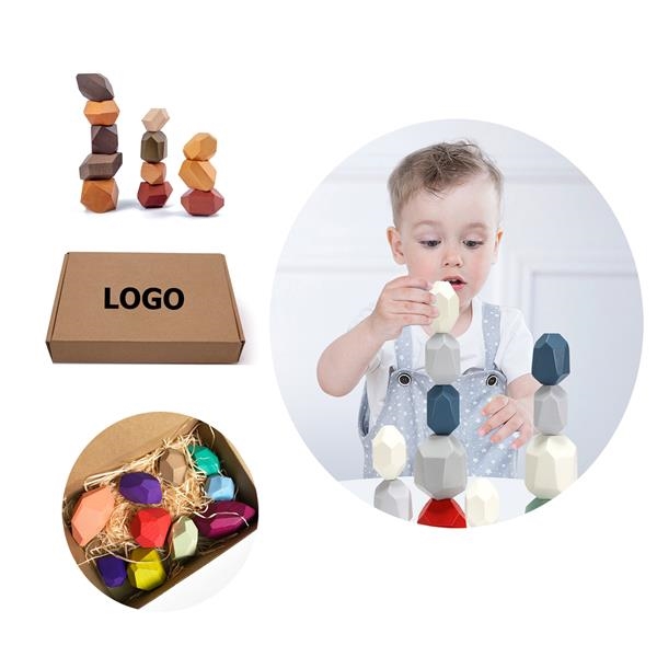 Stacking Balancing Stone Toy Wooden Rock