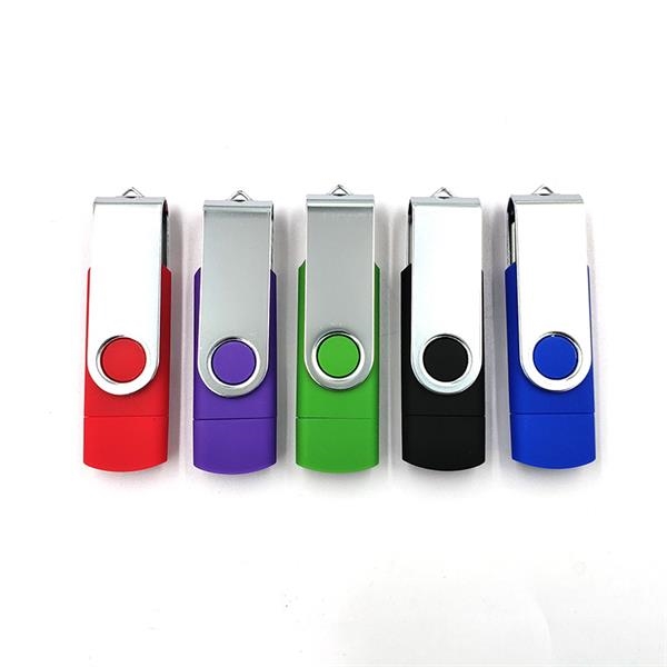 2 in 1 Multi-port Swivel Flash Drive