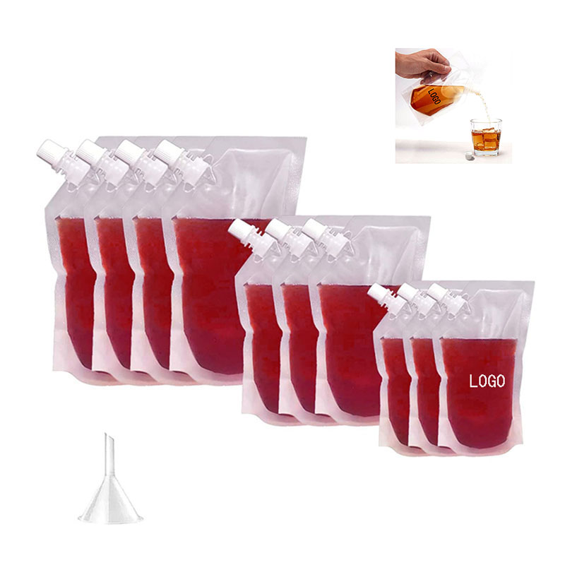 Plastic Flasks For Liquor Drink Pouches 