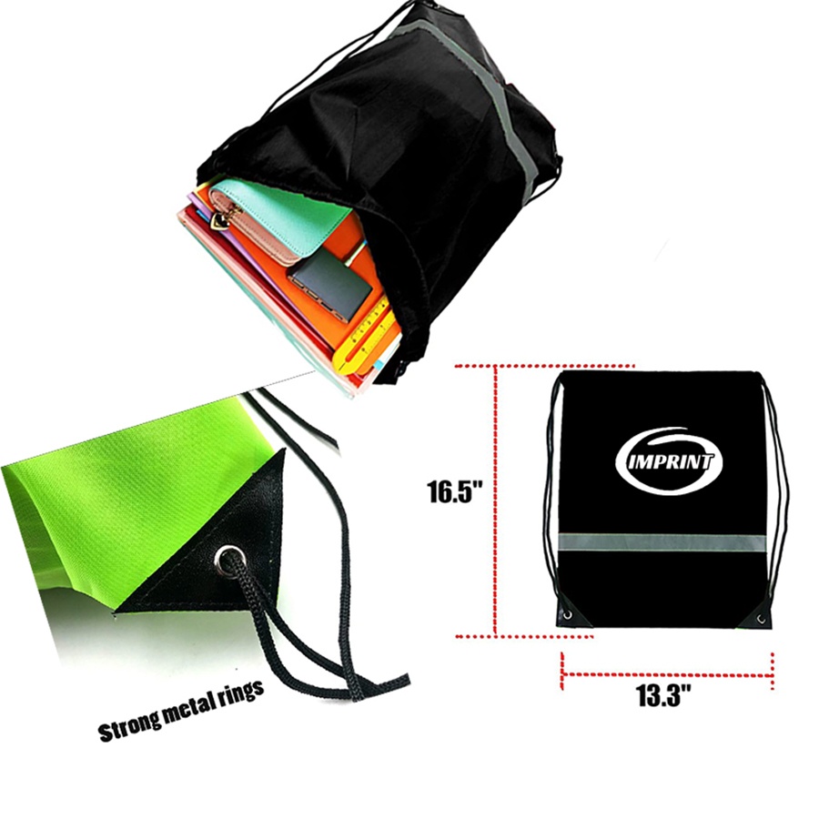 High-Visibility Safety Cinch Pack with Reflective Accent