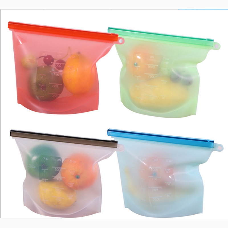 Reusable Leak-Proof Food Storage Bag Set - 6 Piece Multi-Size Collection