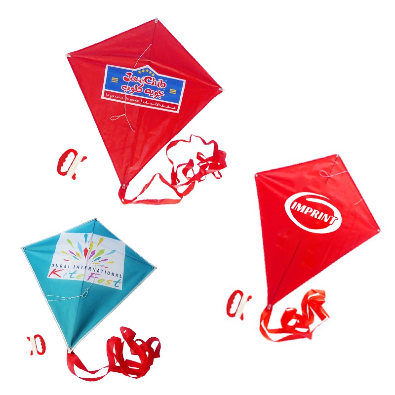 Aerodynamic Diamond Kite with Handle and Line