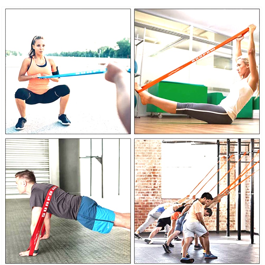 Multi-Level Elastic Resistance Band Set with Portable Storage Pouch